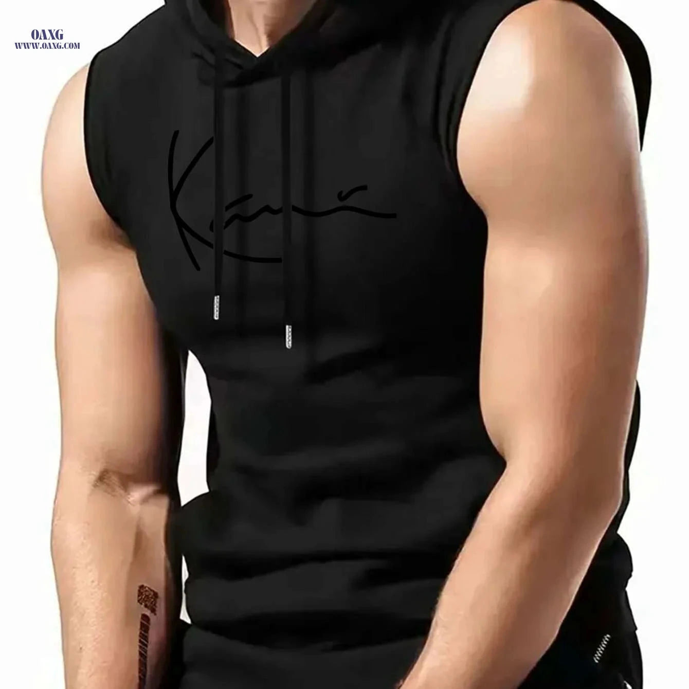 Men's Sleeveless Hooded Shirt - Casual Summer Streetwear Top   OAXG 