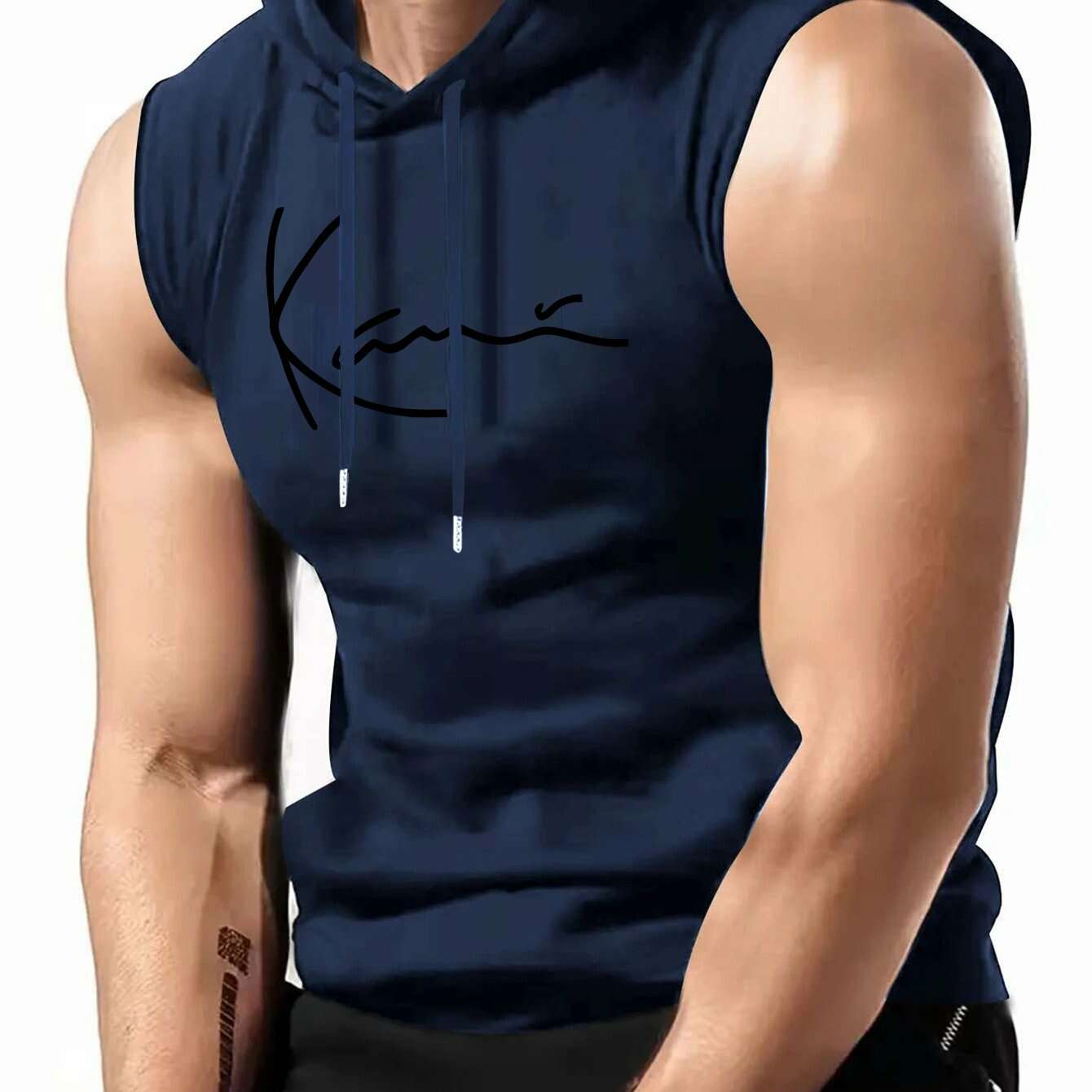 Men's Sleeveless Hooded Shirt - Casual Summer Streetwear Top   OAXG Black / S