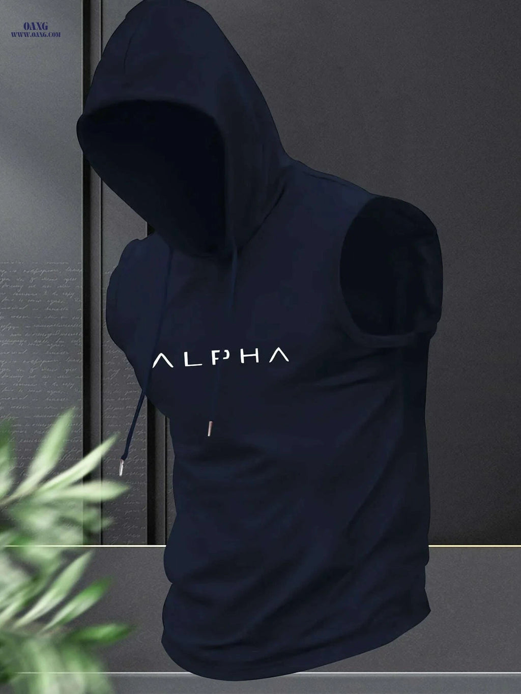 Men's Sleeveless Hooded Training Shirt - Summer Gym Activewear   OAXG Black / S