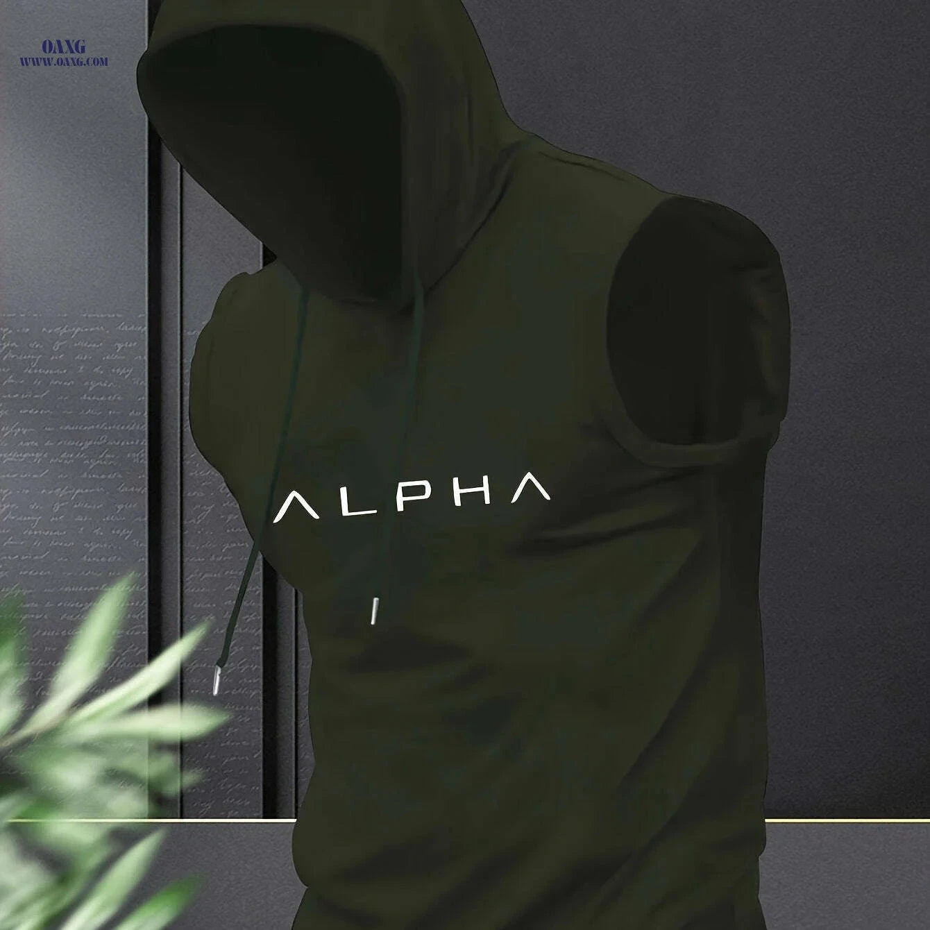 Men's Sleeveless Hooded Training Shirt - Summer Gym Activewear   OAXG Black / S