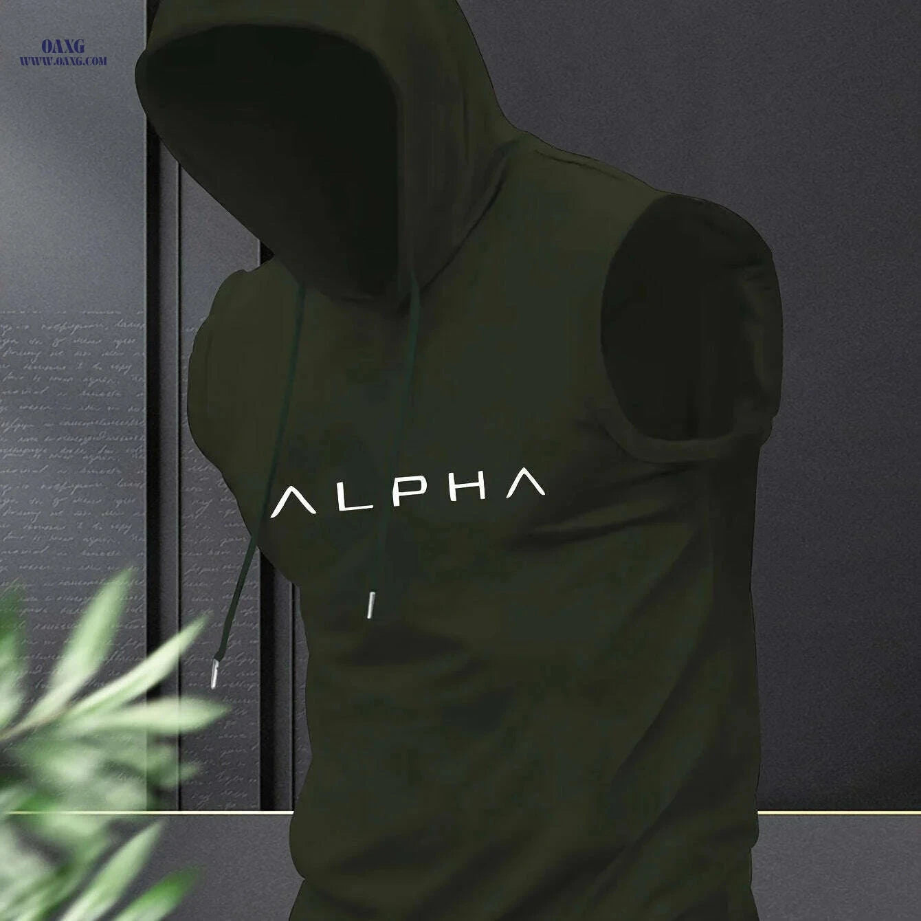 Men's Sleeveless Hooded Training Shirt - Summer Gym Activewear   OAXG 