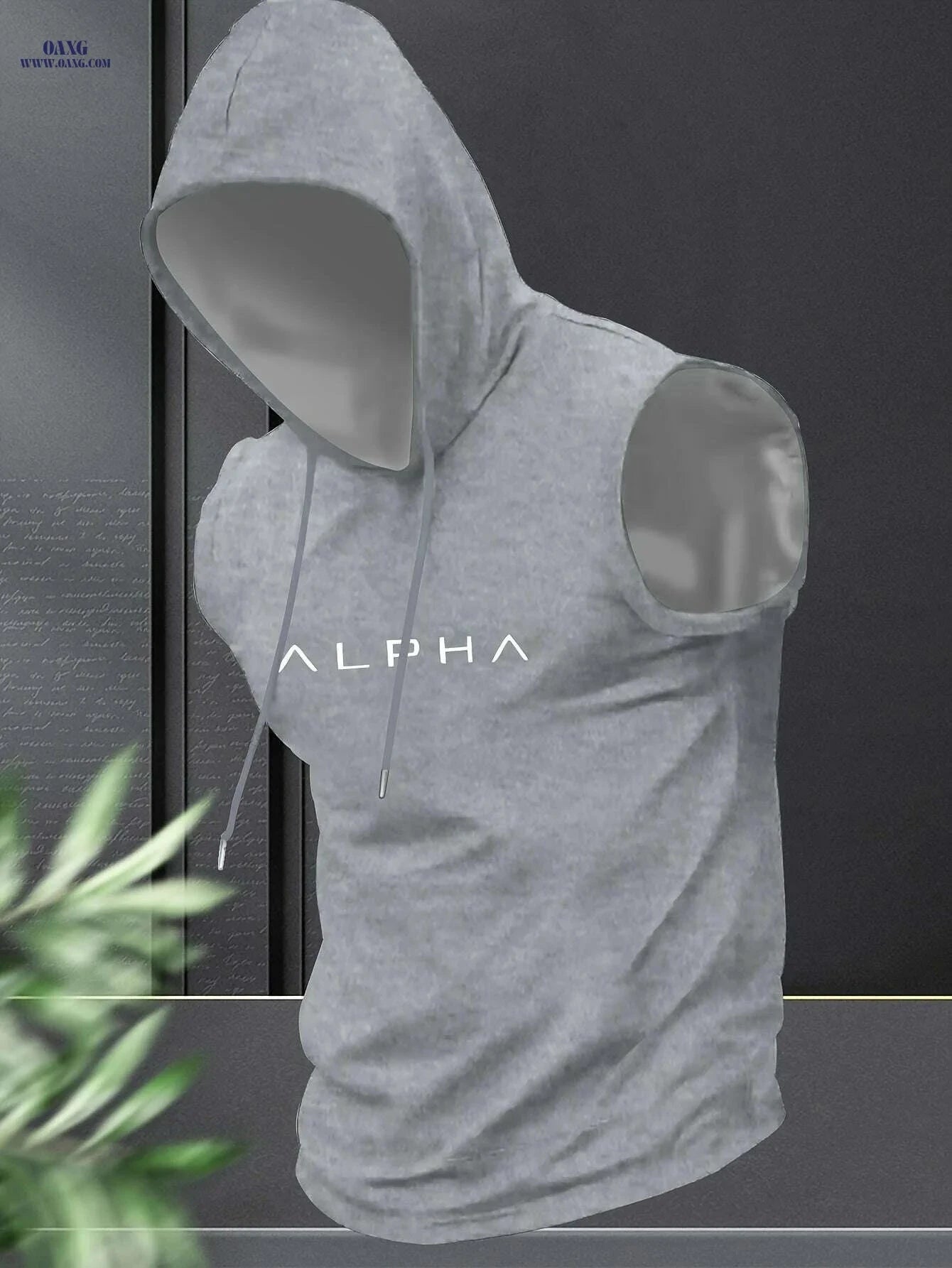 Men's Sleeveless Hooded Training Shirt - Summer Gym Activewear   OAXG 