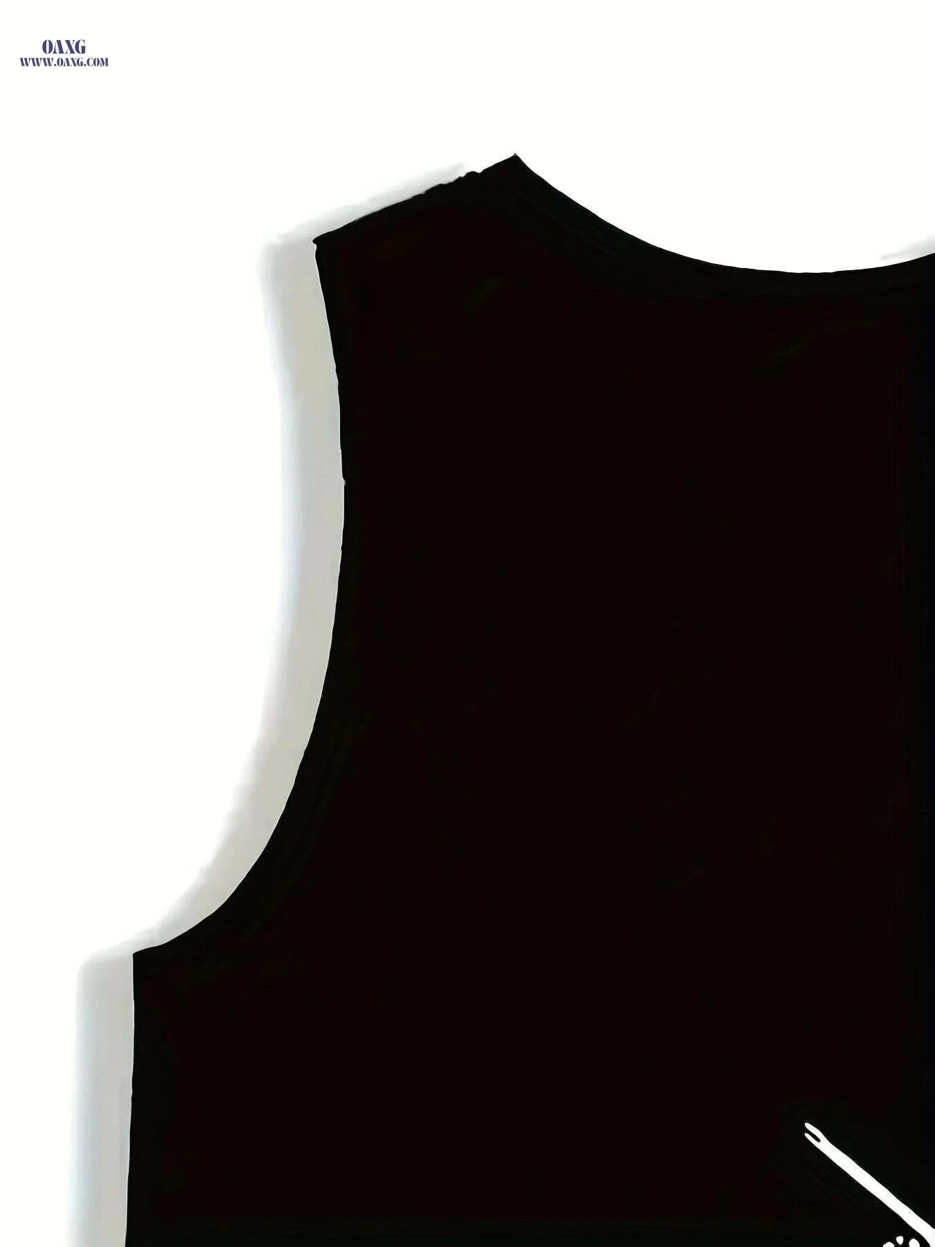 Men's Sleeveless Tank Top - Black & White Print, Lightweight Athletic Vest   OAXG Mixed Color / S