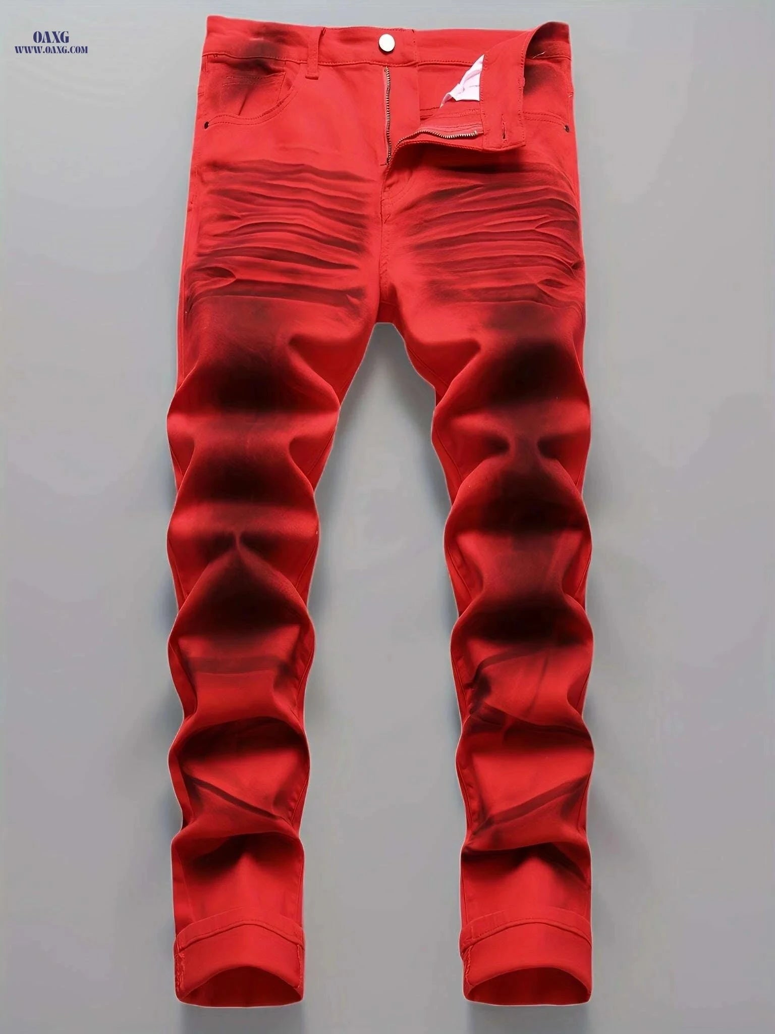 Men's Slim Casual Pants - Stretchy Printed Jeans for All Seasons   OAXG White And Black / 28