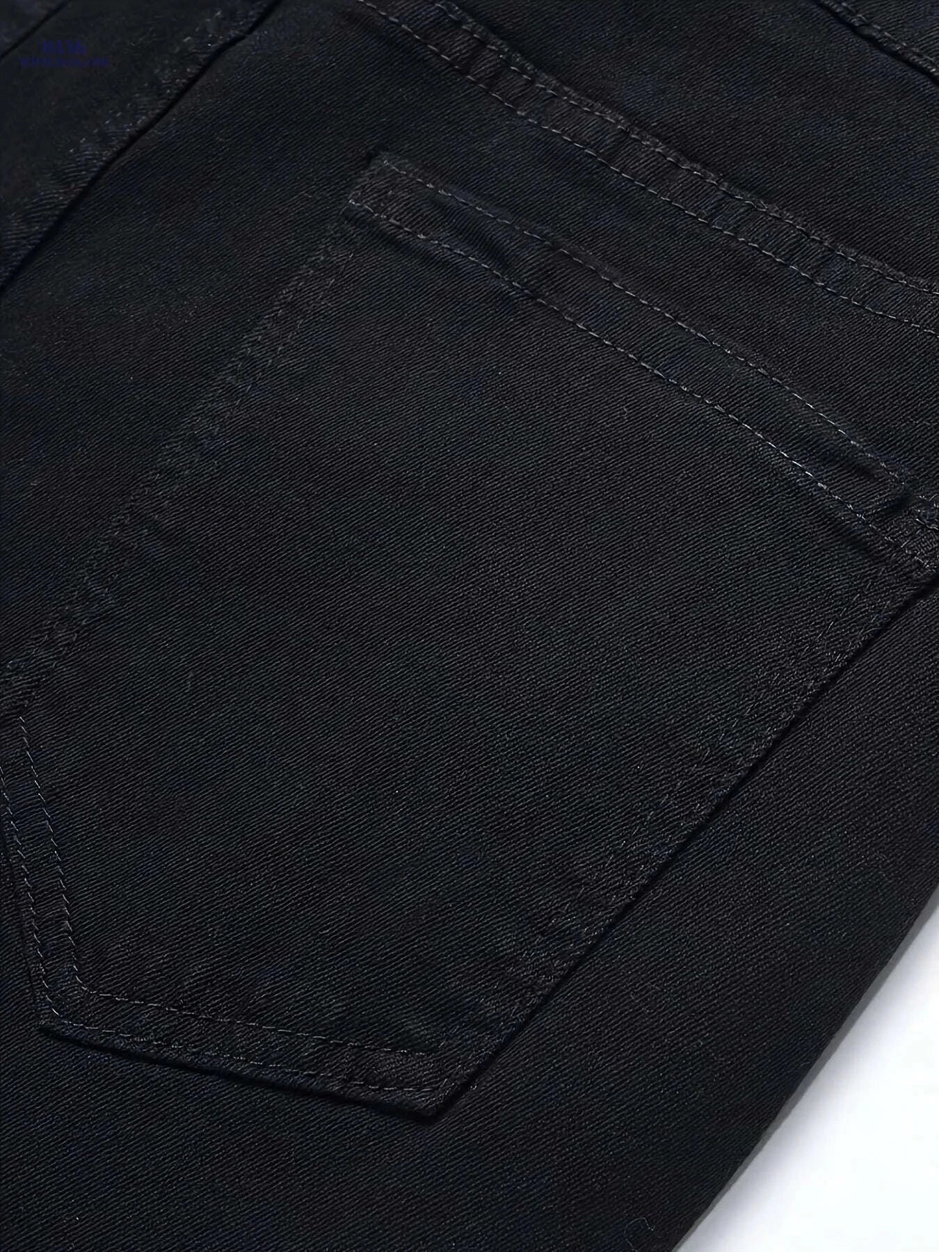 Men's Slim Elastic Ripped Jeans - All-Season Skinny Fit, Raw Wash   OAXG 