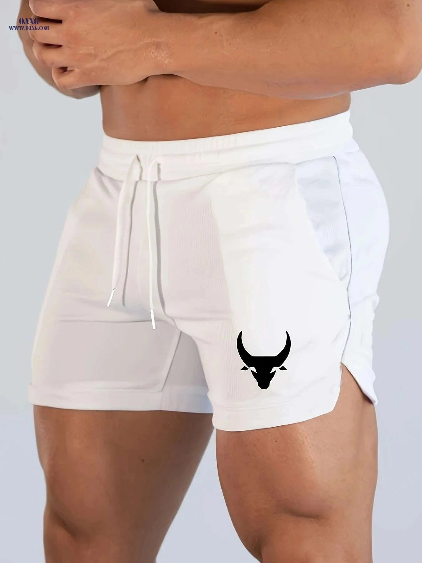 Men's Slim Fit Athletic Shorts - Breathable Mesh for Running & Gym   OAXG 