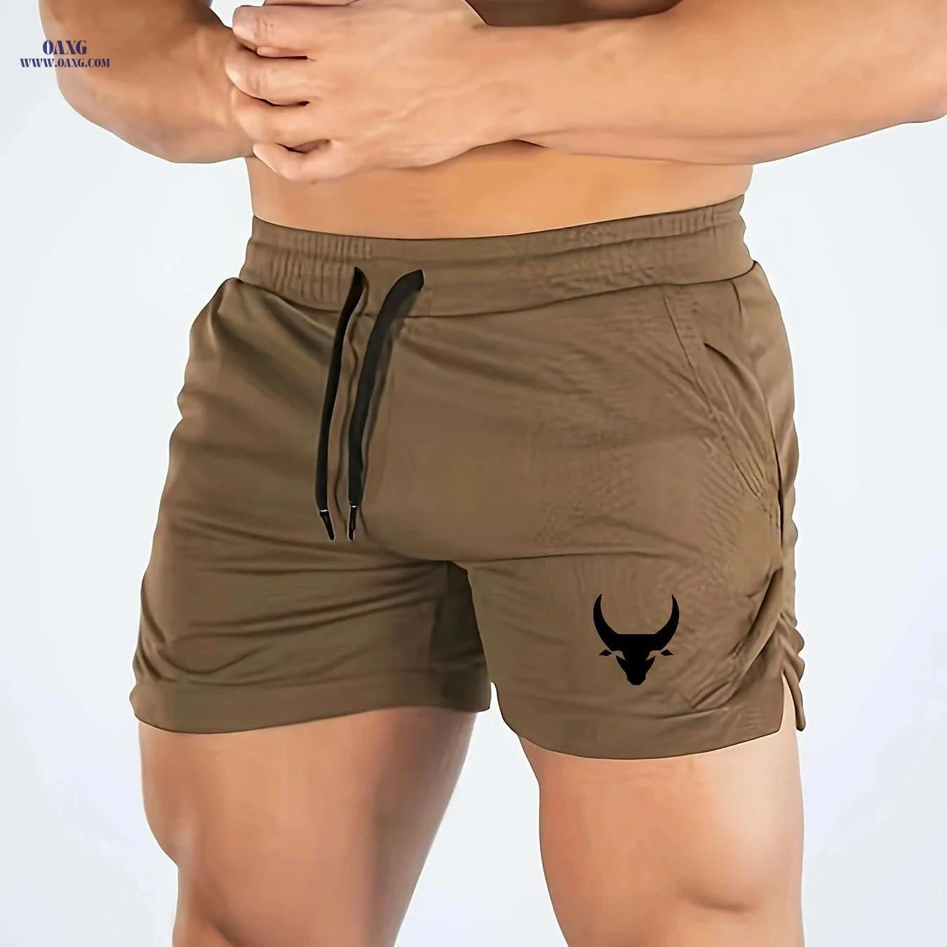 Men's Slim Fit Athletic Shorts - Breathable Mesh for Running & Gym   OAXG 