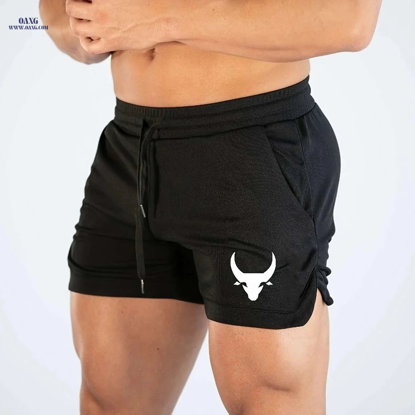 Men's Slim Fit Athletic Shorts - Breathable Mesh for Running & Gym   OAXG 