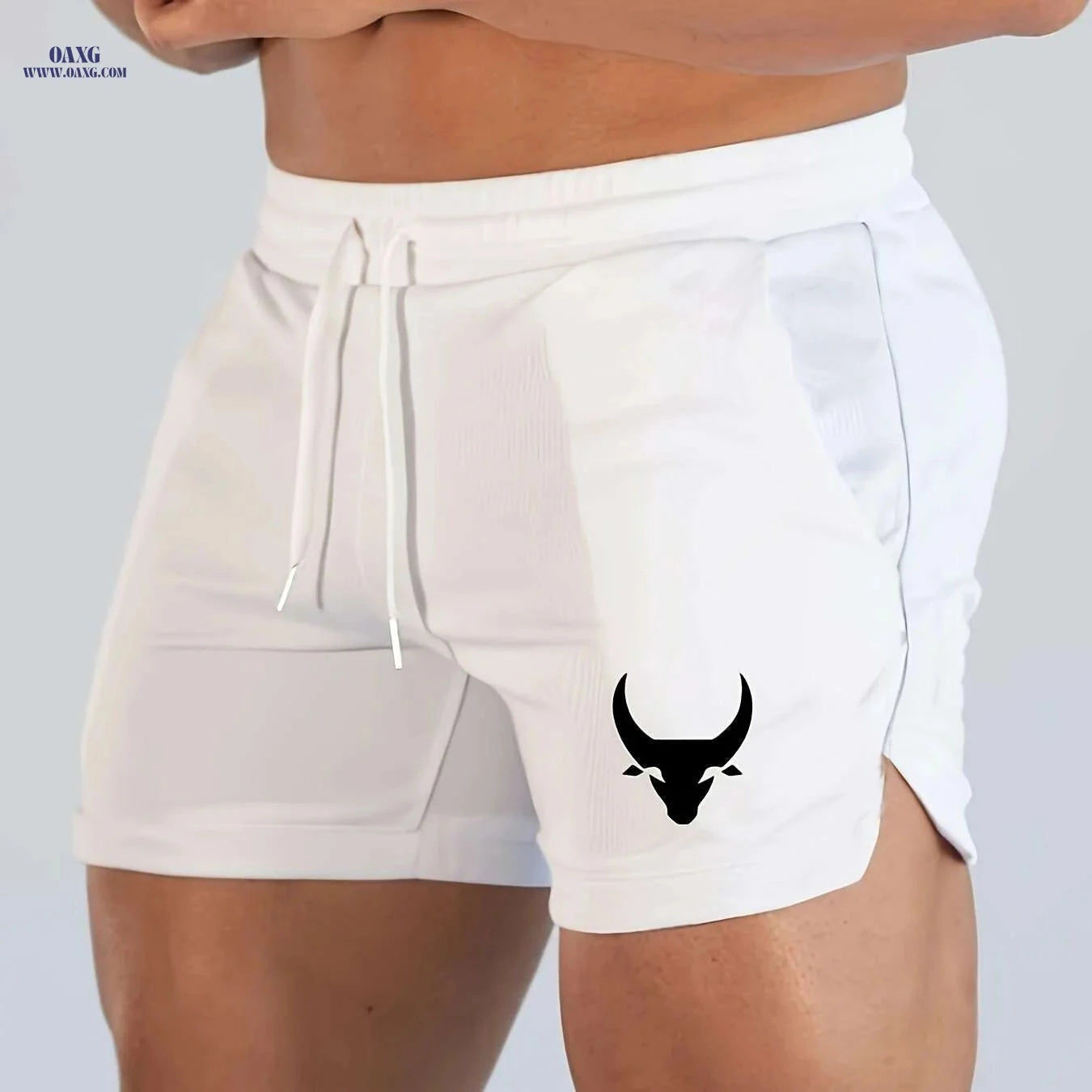 Men's Slim Fit Athletic Shorts - Breathable Mesh for Running & Gym   OAXG 