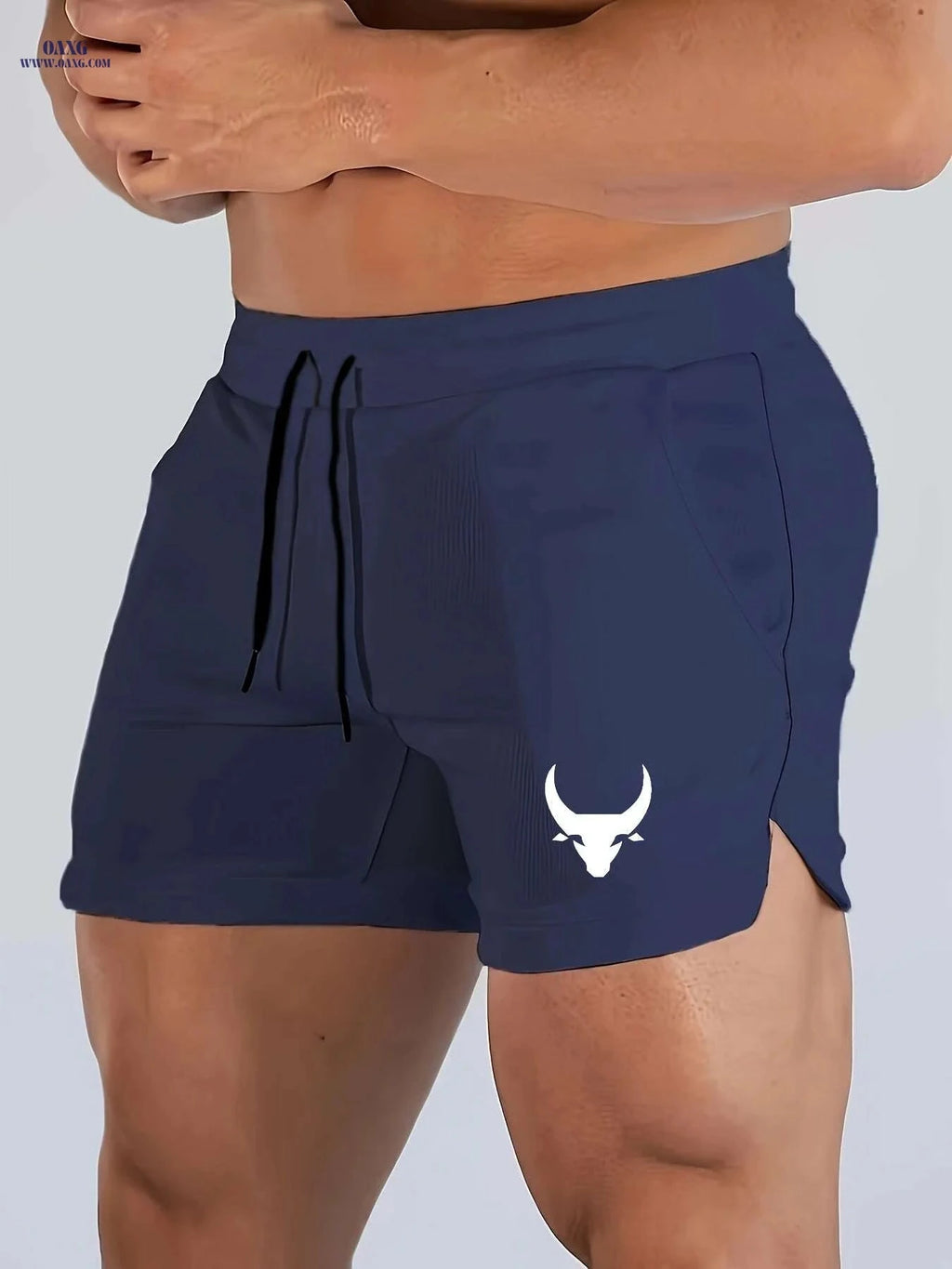 Men's Slim Fit Athletic Shorts - Breathable Mesh for Running & Gym   OAXG Black / S