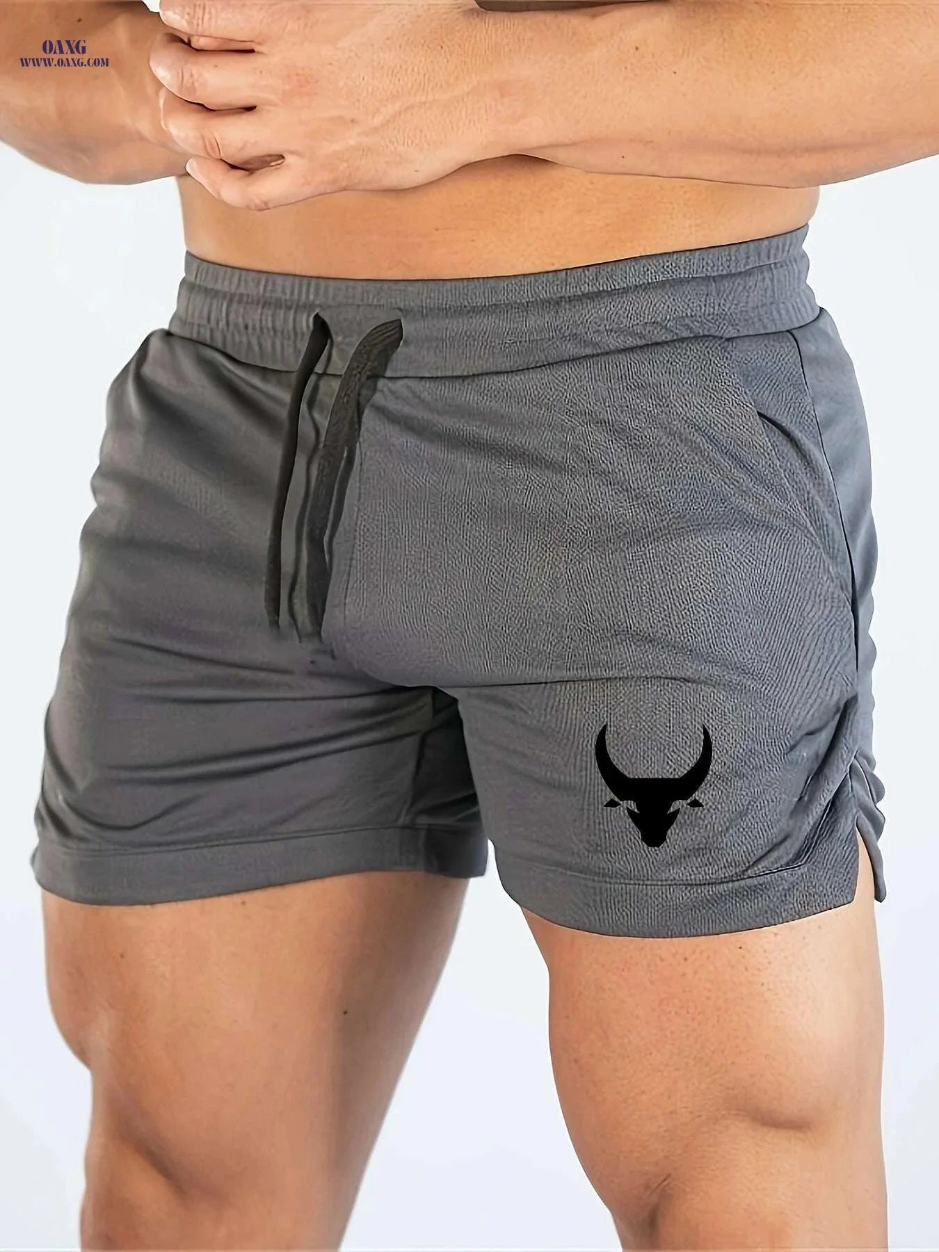 Men's Slim Fit Athletic Shorts - Breathable Mesh for Running & Gym   OAXG 