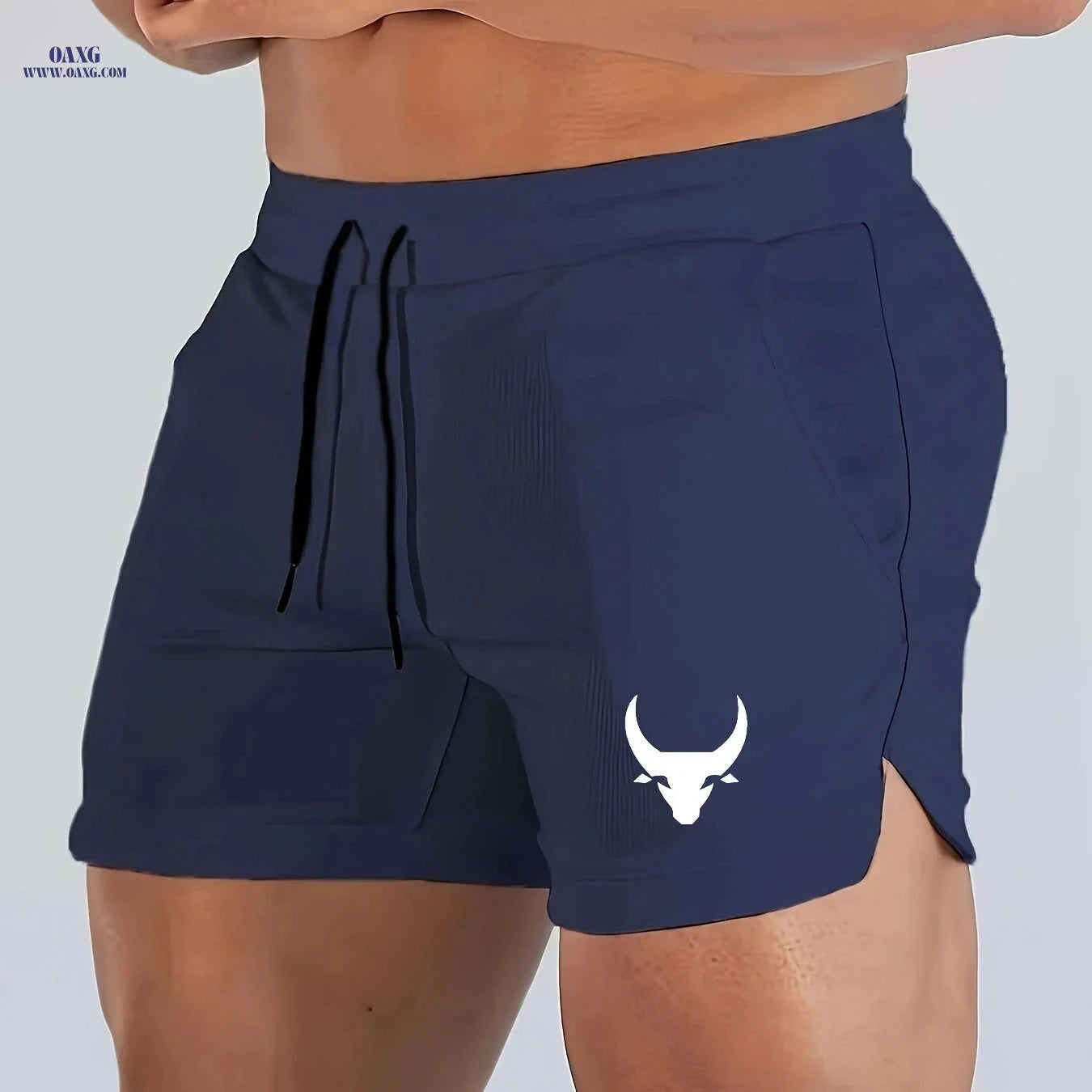 Men's Slim Fit Athletic Shorts - Breathable Mesh for Running & Gym   OAXG 