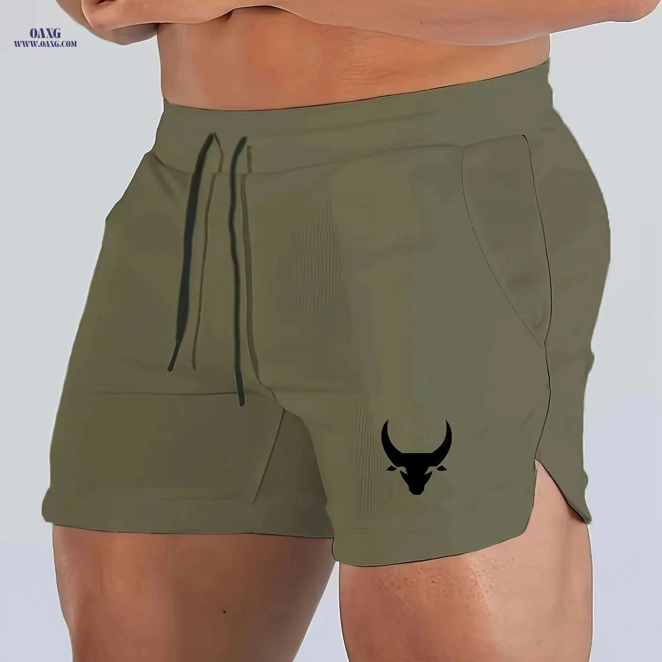 Men's Slim Fit Athletic Shorts - Breathable Mesh for Running & Gym   OAXG 
