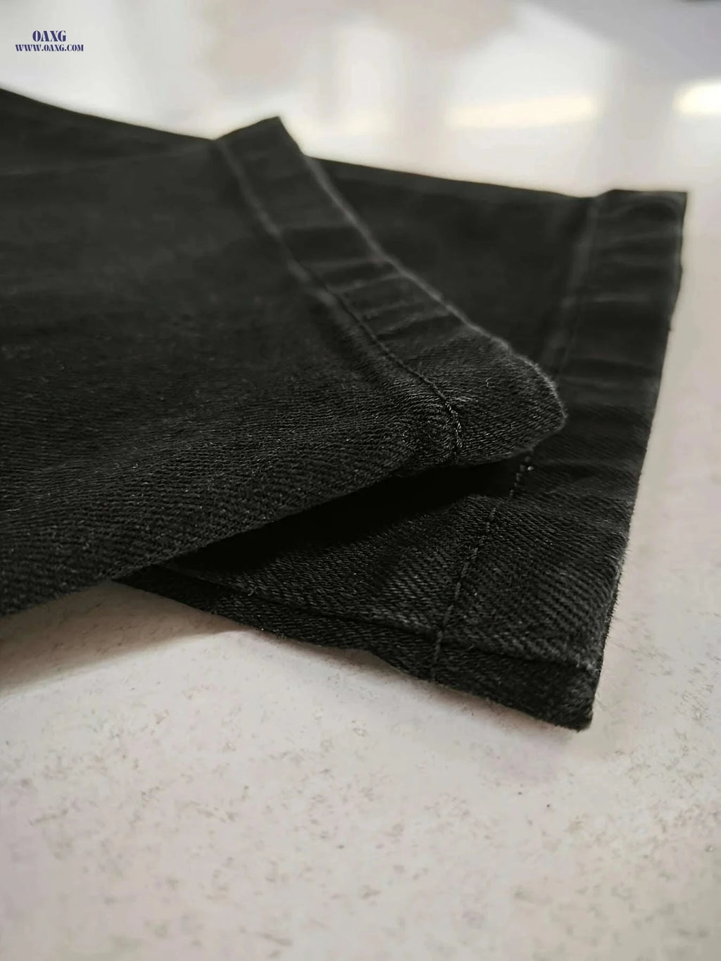 Men's Slim-Fit Black Jeans - Stretch Denim Casual Skinny Pants   OAXG Black / S