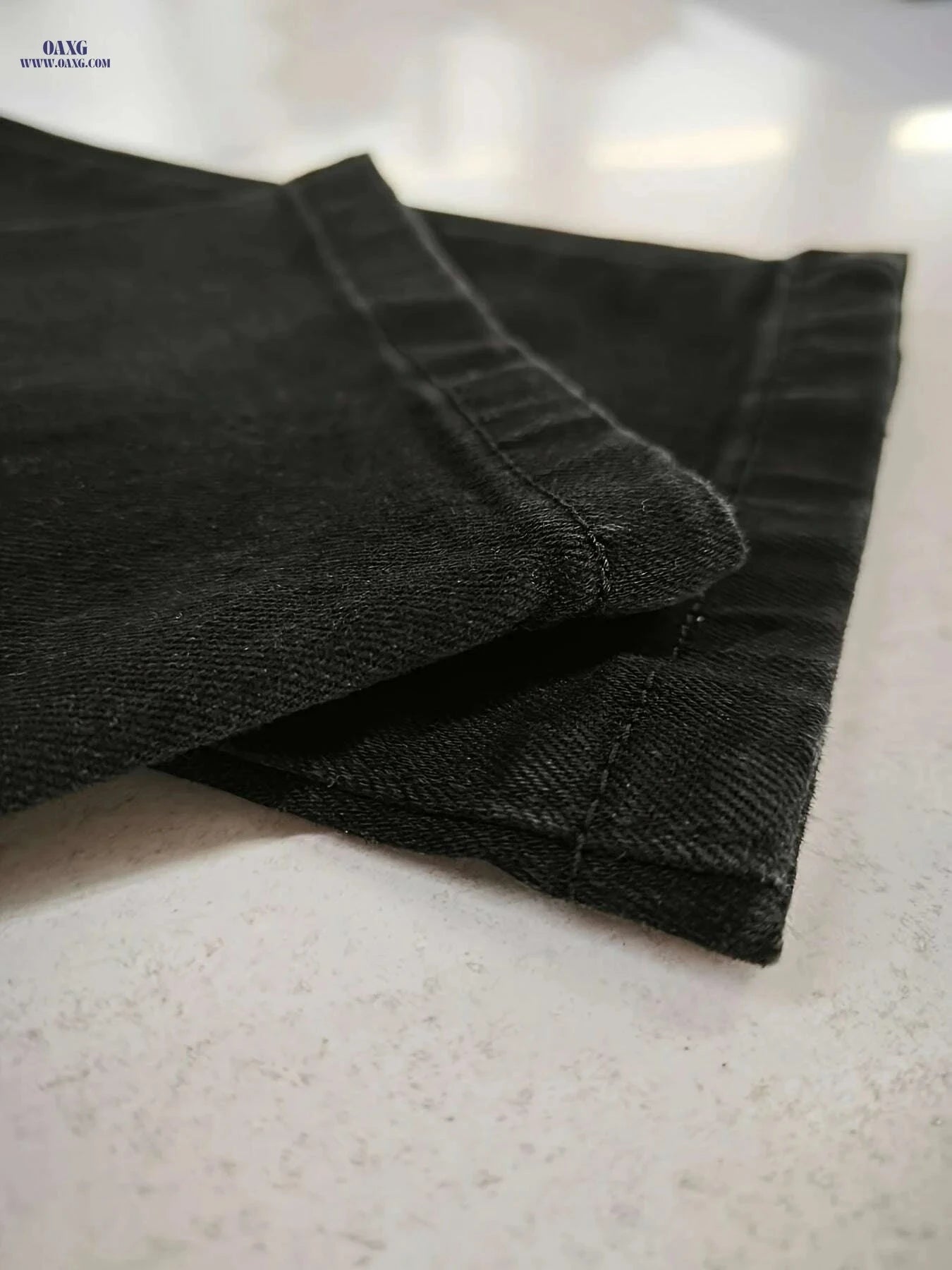 Men's Slim-Fit Black Jeans - Stretch Denim Casual Skinny Pants   OAXG Black / S