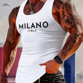 Men's Slim Fit Casual Tank Top - Polyester Crew Neck Shirt   OAXG 