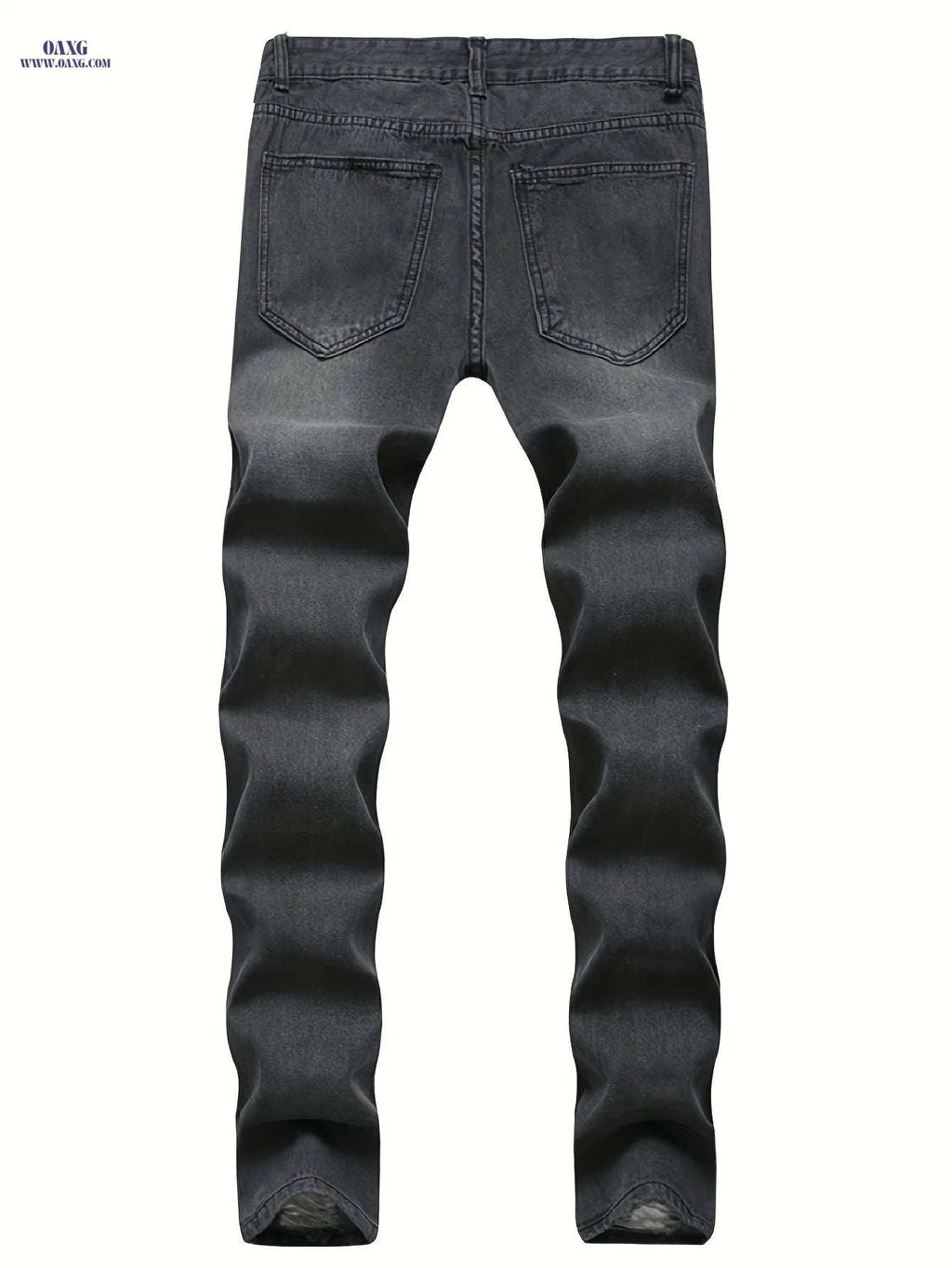 Men's Slim-Fit Distressed Faux Denim - Ripped Casual Style   OAXG Grey / FR S