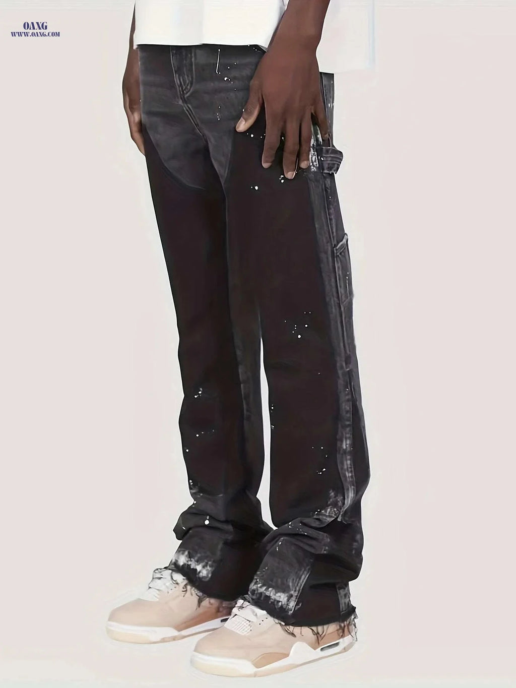 Men's Slim-fit Flared Denim Pants - Comfortable & Versatile Style   OAXG 