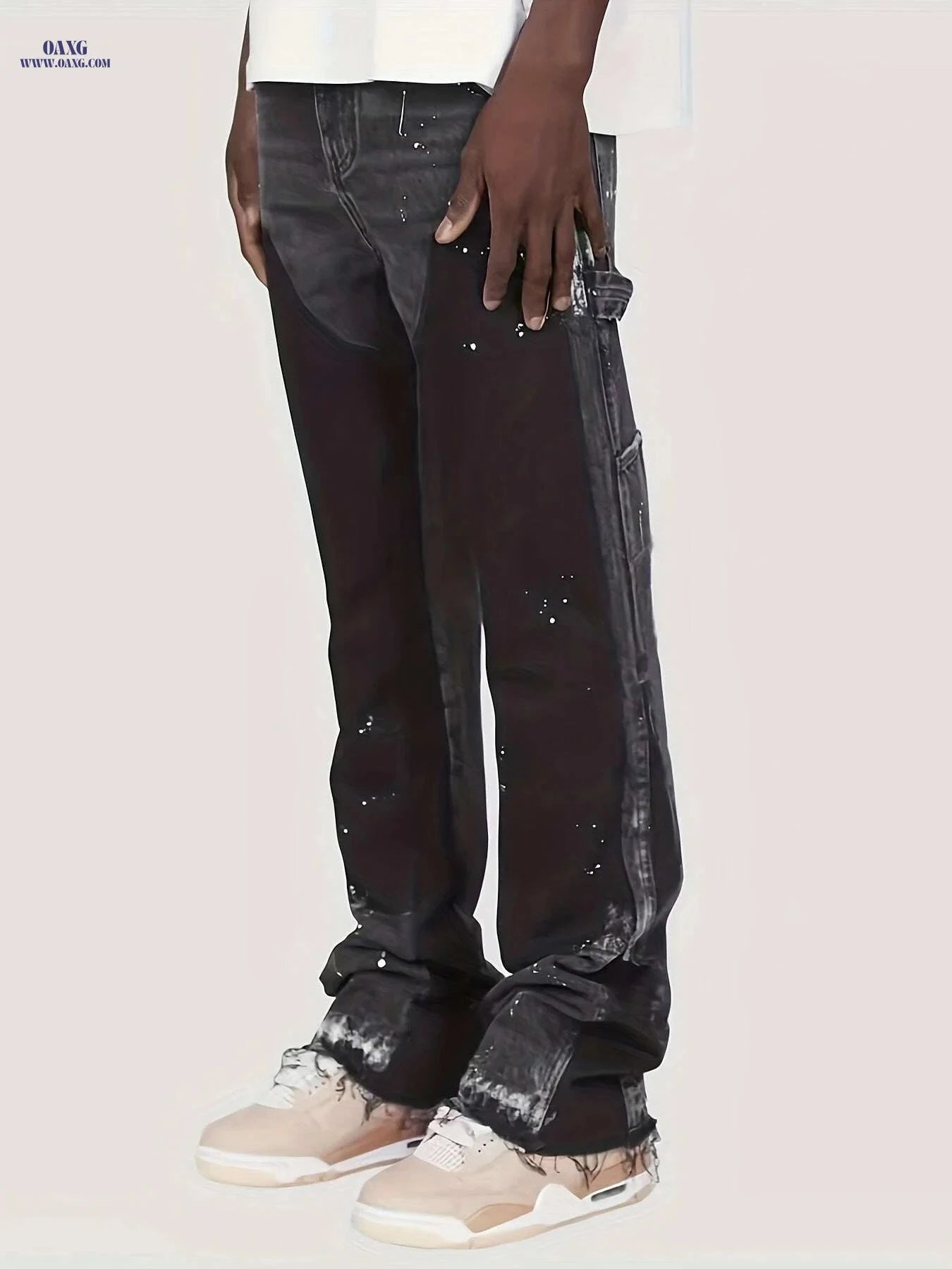 Men's Slim-fit Flared Denim Pants - Comfortable & Versatile Style   OAXG 