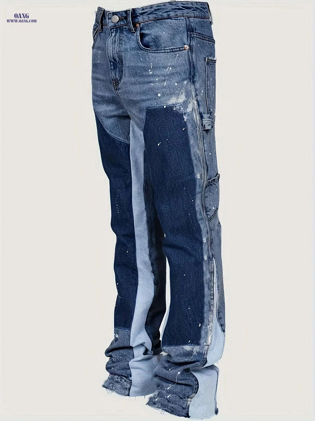 Men's Slim-fit Flared Denim Pants - Comfortable & Versatile Style   OAXG 