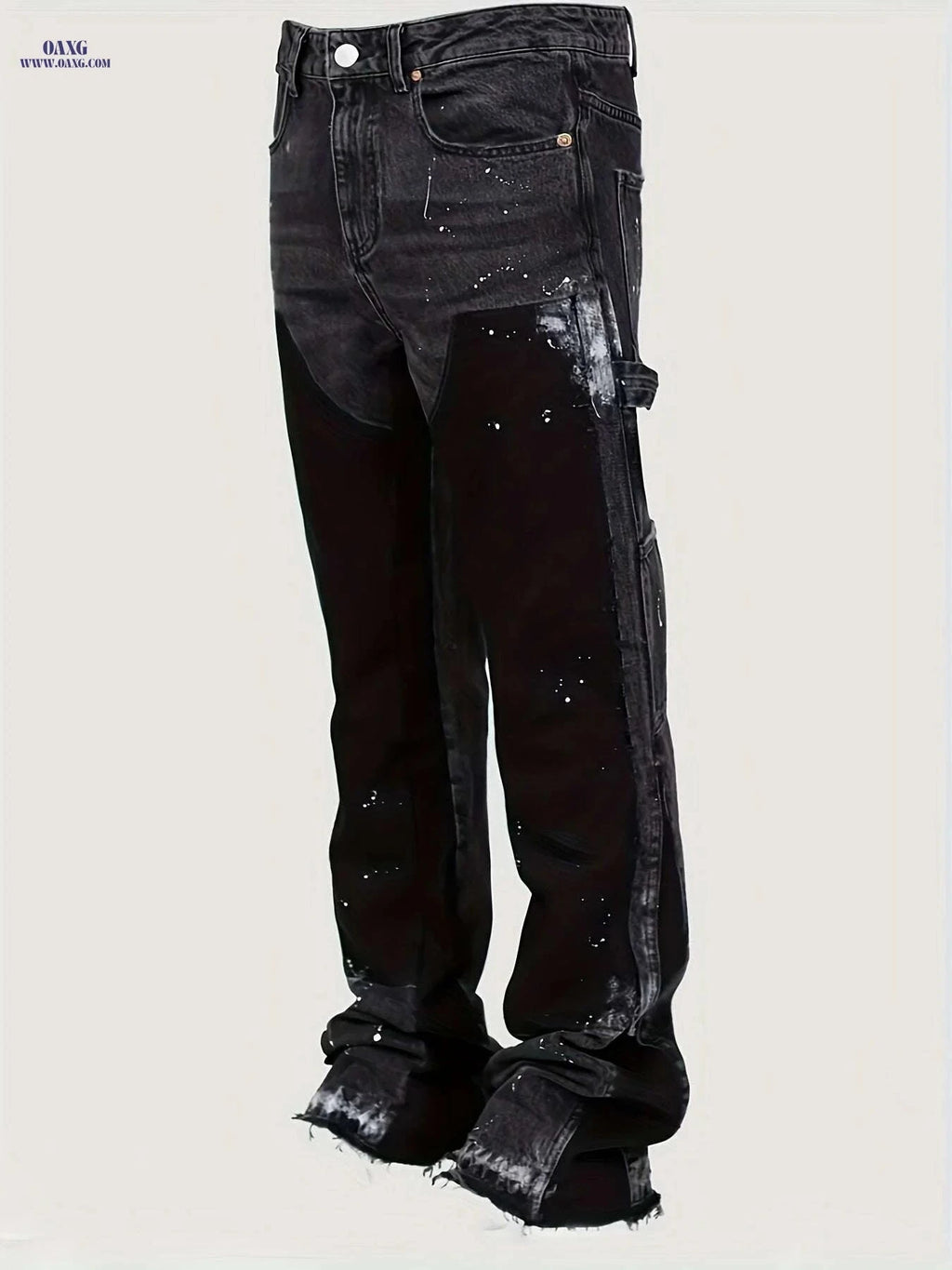 Men's Slim-fit Flared Denim Pants - Comfortable & Versatile Style   OAXG Black / S
