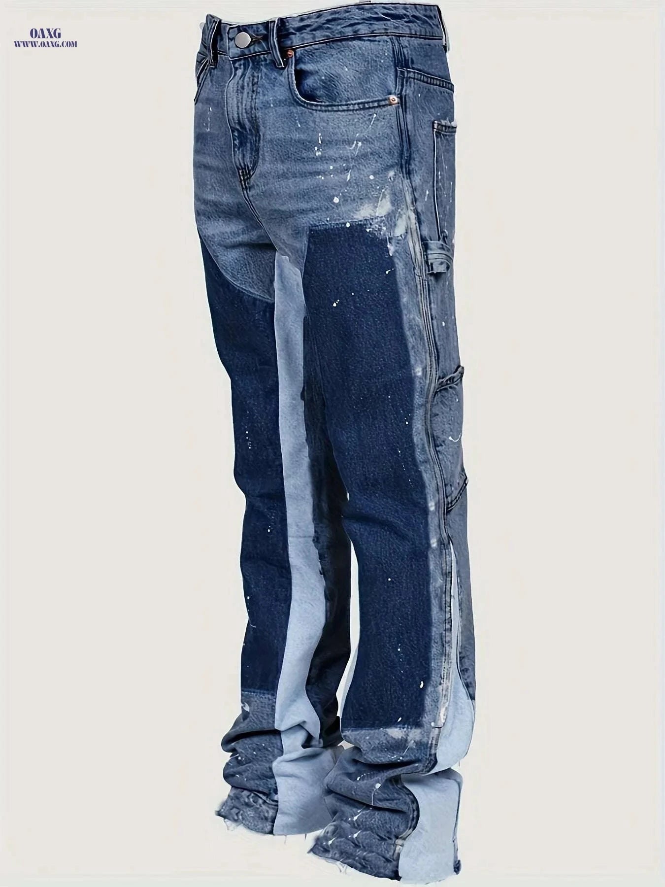 Men's Slim-fit Flared Denim Pants - Comfortable & Versatile Style   OAXG 