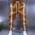 Men's Slim-Fit Harem Pants - Geometric, Full-Length Cargo Pockets   OAXG Yellowish-brown / FR XS