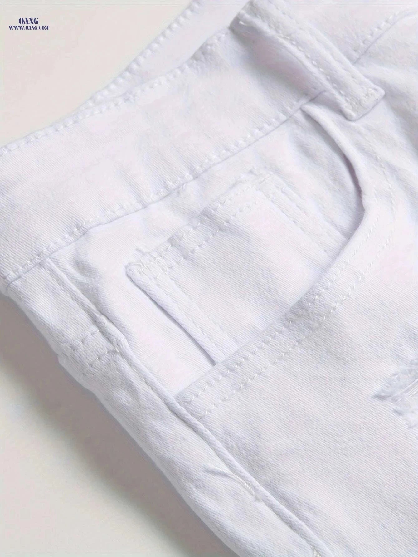 Men's Slim-Fit Jeans - All-Season Stretchable Casual Trousers   OAXG White / XS
