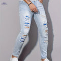 Men's Slim Fit Jeans - Casual Skinny Denim for All Seasons   OAXG 