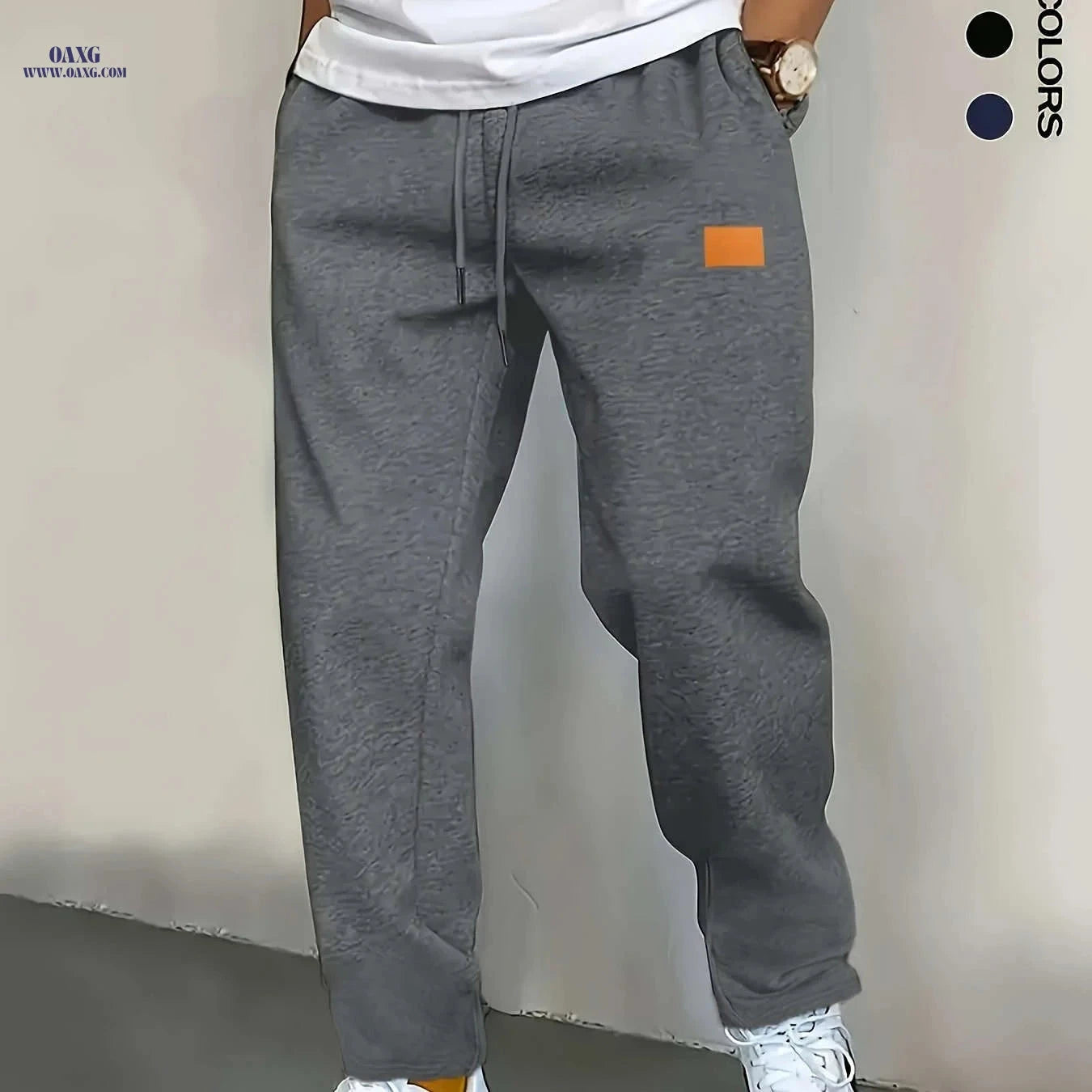 Men's Slim-fit Jogger Pants - Straight Leg, Casual Trousers for Spring   OAXG Light Grey / FR S
