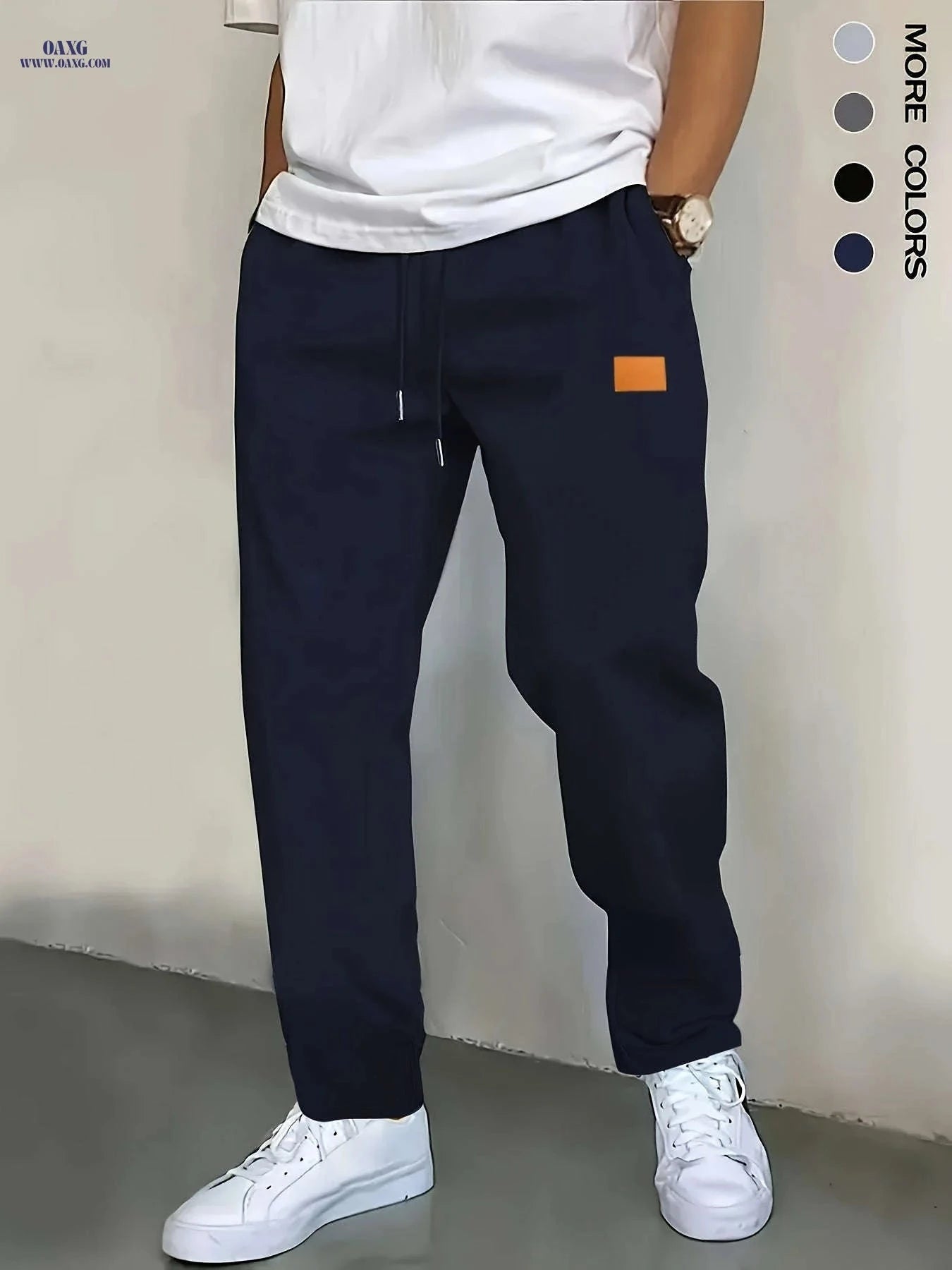 Men's Slim-fit Jogger Pants - Straight Leg, Casual Trousers for Spring   OAXG Light Grey / FR S