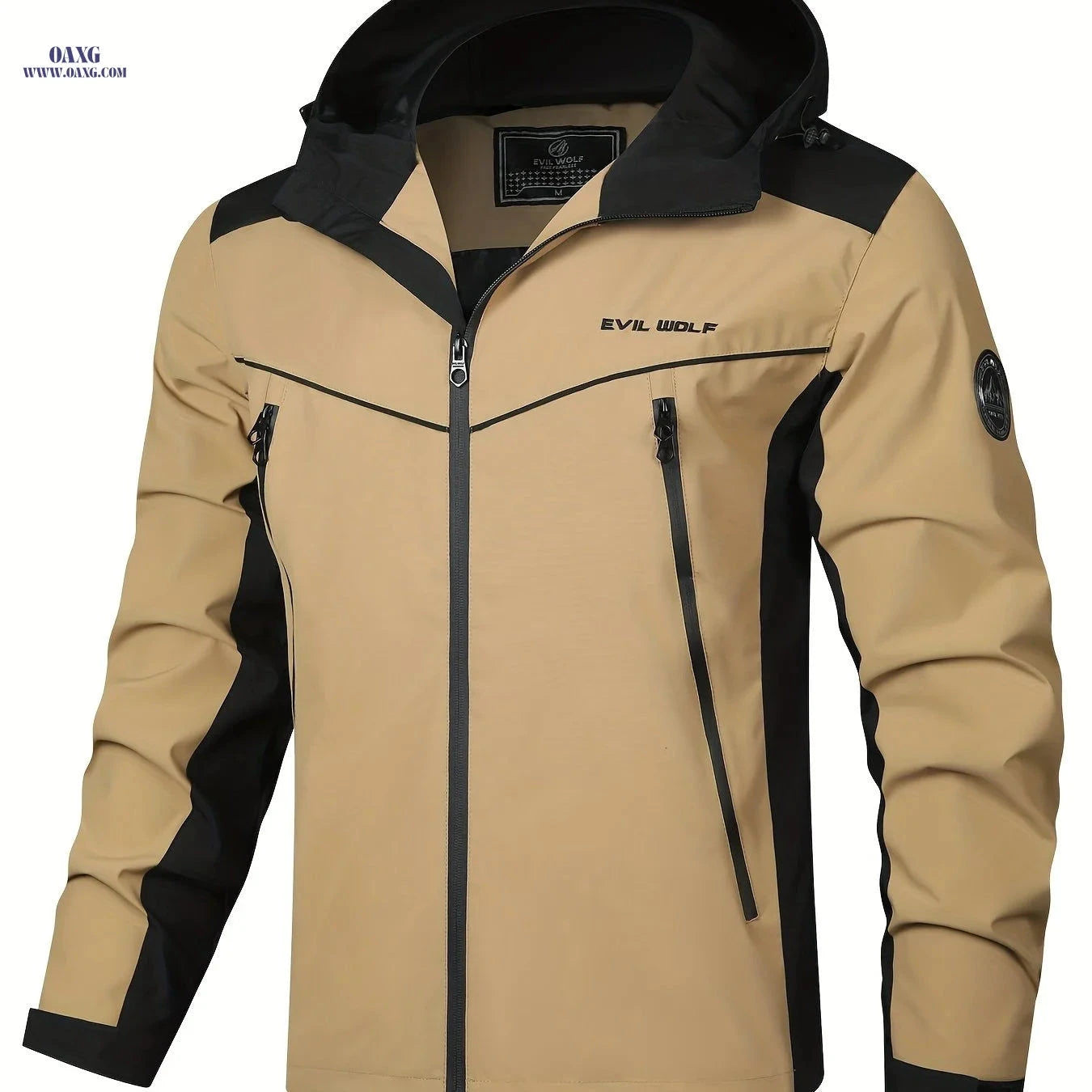 Men's Slim-fit Patchwork Jacket - Spring & Autumn Casual Wear   OAXG 
