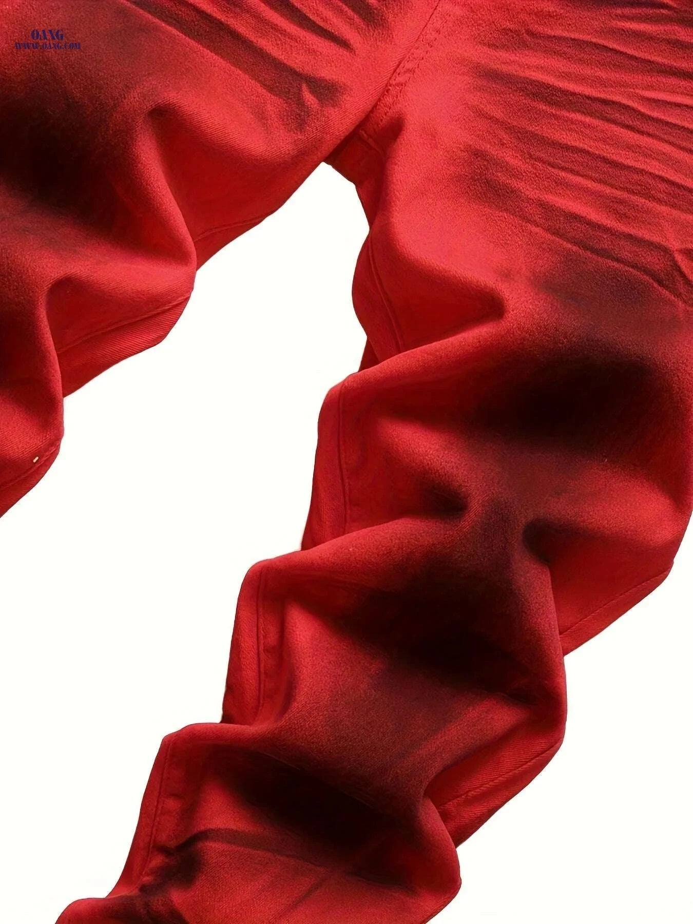 Men's Slim-Fit Red Stretch Casual Jeans - Perfect for Night Out   OAXG 【Red】 / 28