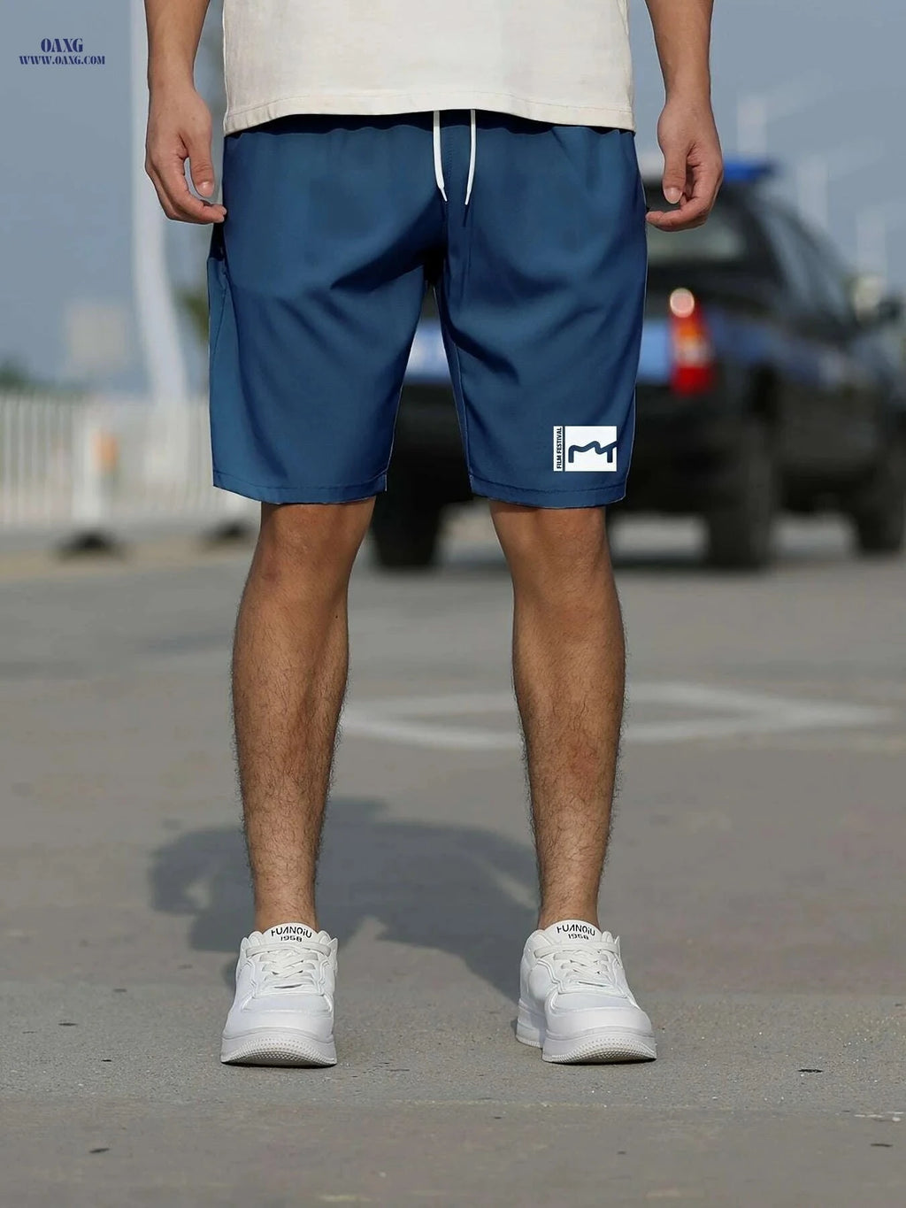 Men's Slim Fit Shorts with Pockets - Casual Summer Graphic Style   OAXG 