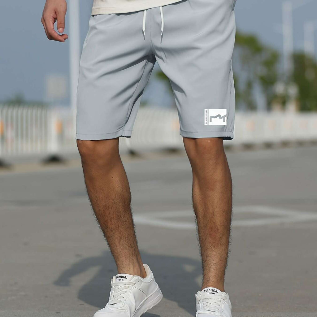 Men's Slim Fit Shorts with Pockets - Casual Summer Graphic Style   OAXG grey / S