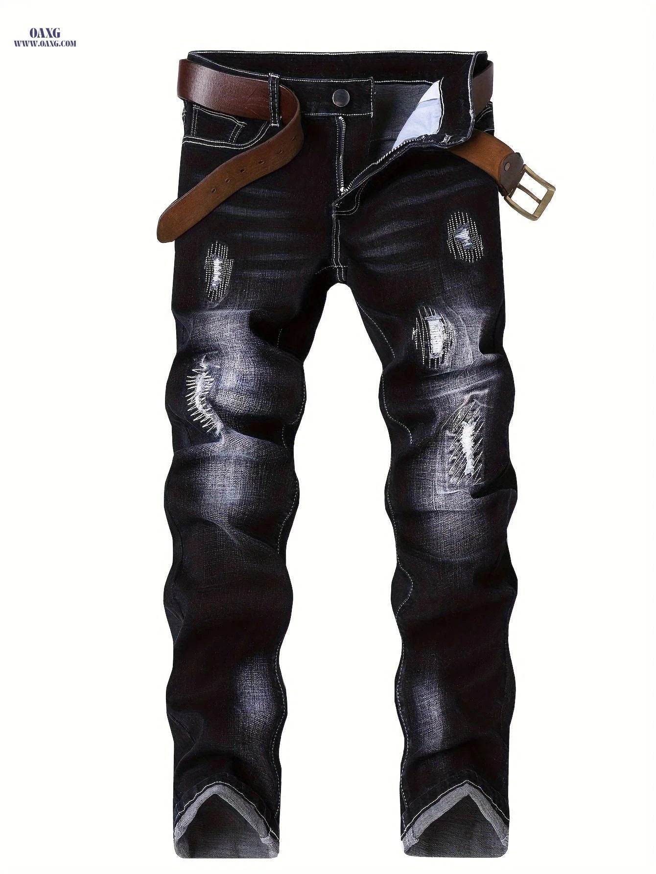 Men's Slim Fit Skinny Jeans - Classic Five-Pocket Design   OAXG Black / FR 38