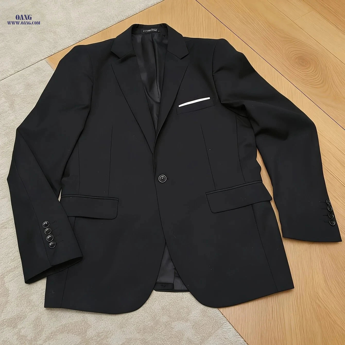 Men's Slim-Fit Solid Jacket - Light Business Style for Weddings   OAXG 