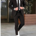 Men's Slim Fit Tuxedo Suit Set - Stylish Wedding Outfit for Gentlemen   OAXG 