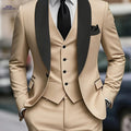 Men's Slim Fit Wedding Suit Set - Elegant All-Season Attire   OAXG 