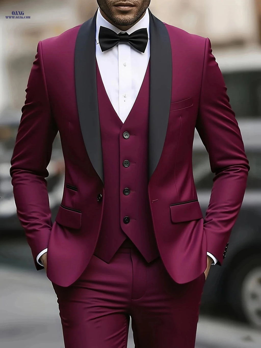 Men's Slim Fit Wedding Suit Set - Elegant All-Season Attire   OAXG Beige / FR XXS
