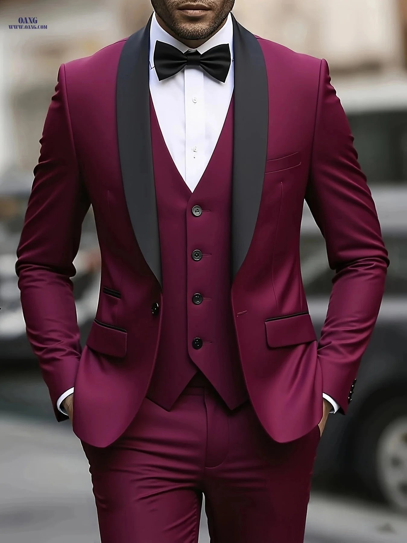 Men's Slim Fit Wedding Suit Set - Elegant All-Season Attire   OAXG Beige / FR XXS