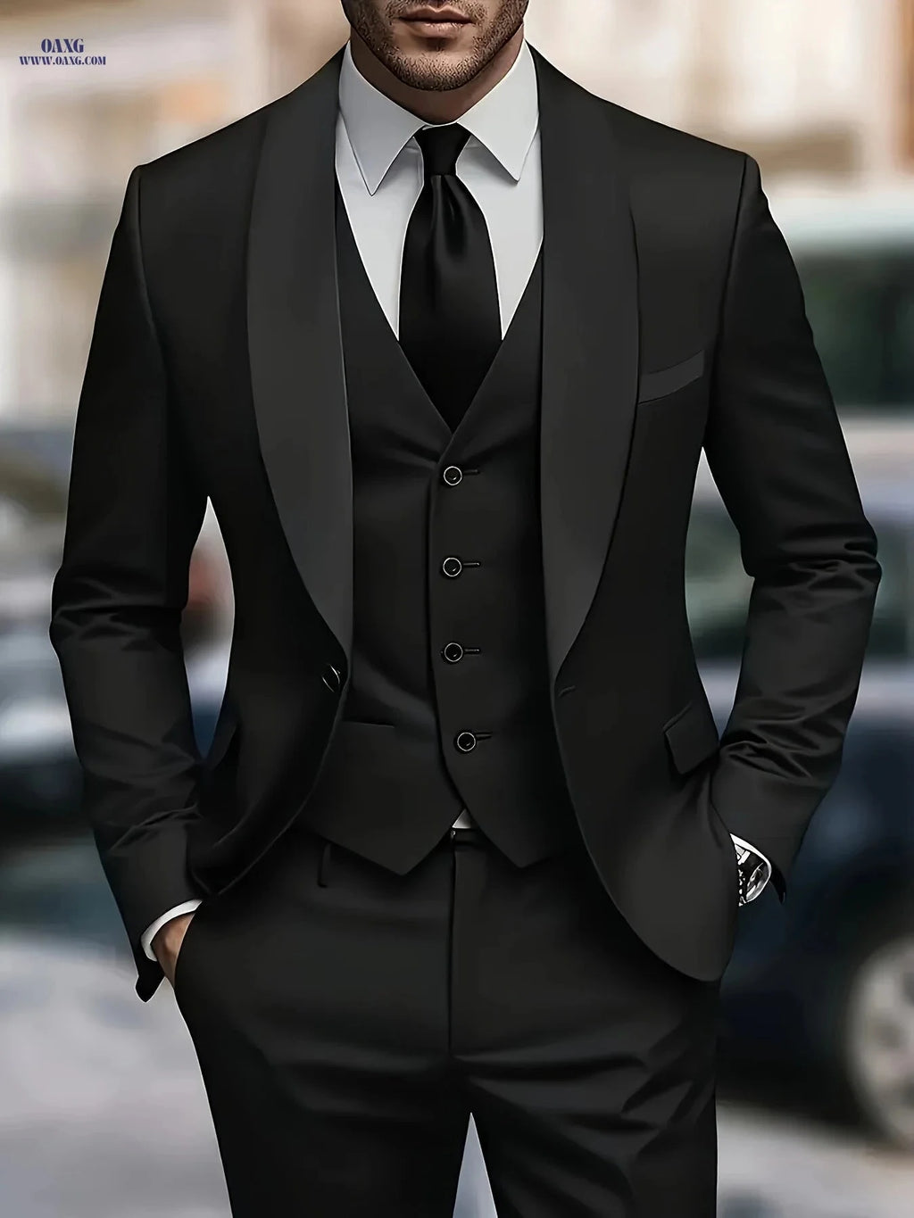 Men's Slim Fit Wedding Suit Set - Elegant All-Season Attire   OAXG Beige / FR XXS