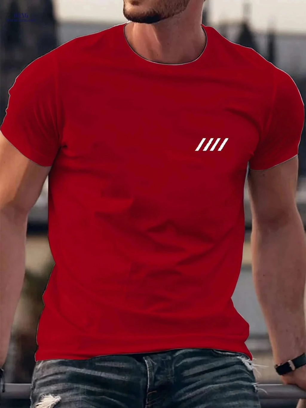 Men's Solid Black Short Sleeve T-Shirt - Crew Neck Casual Basic   OAXG 