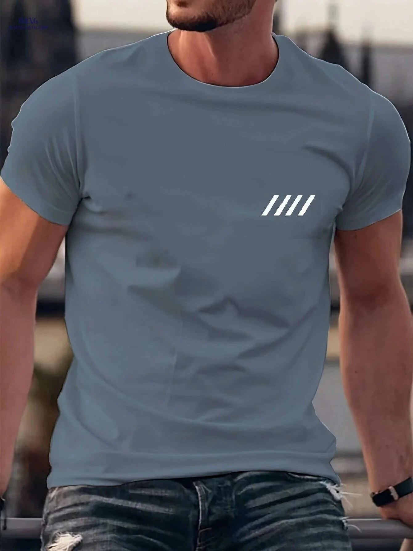 Men's Solid Black Short Sleeve T-Shirt - Crew Neck Casual Basic   OAXG 