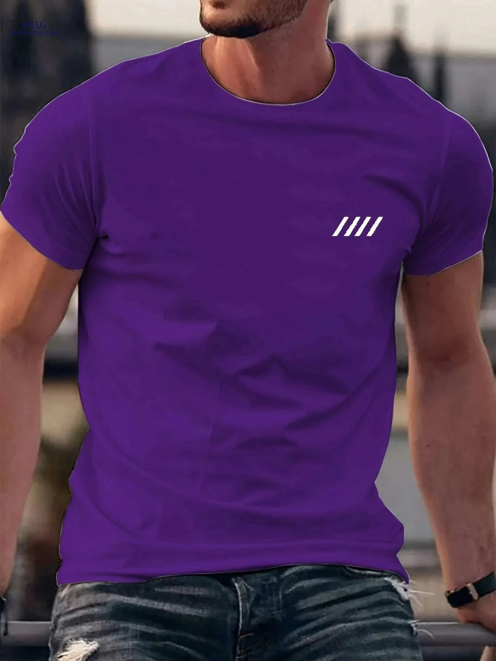 Men's Solid Black Short Sleeve T-Shirt - Crew Neck Casual Basic   OAXG Grey / XS