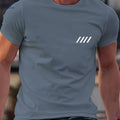 Men's Solid Black Short Sleeve T-Shirt - Crew Neck Casual Basic   OAXG 