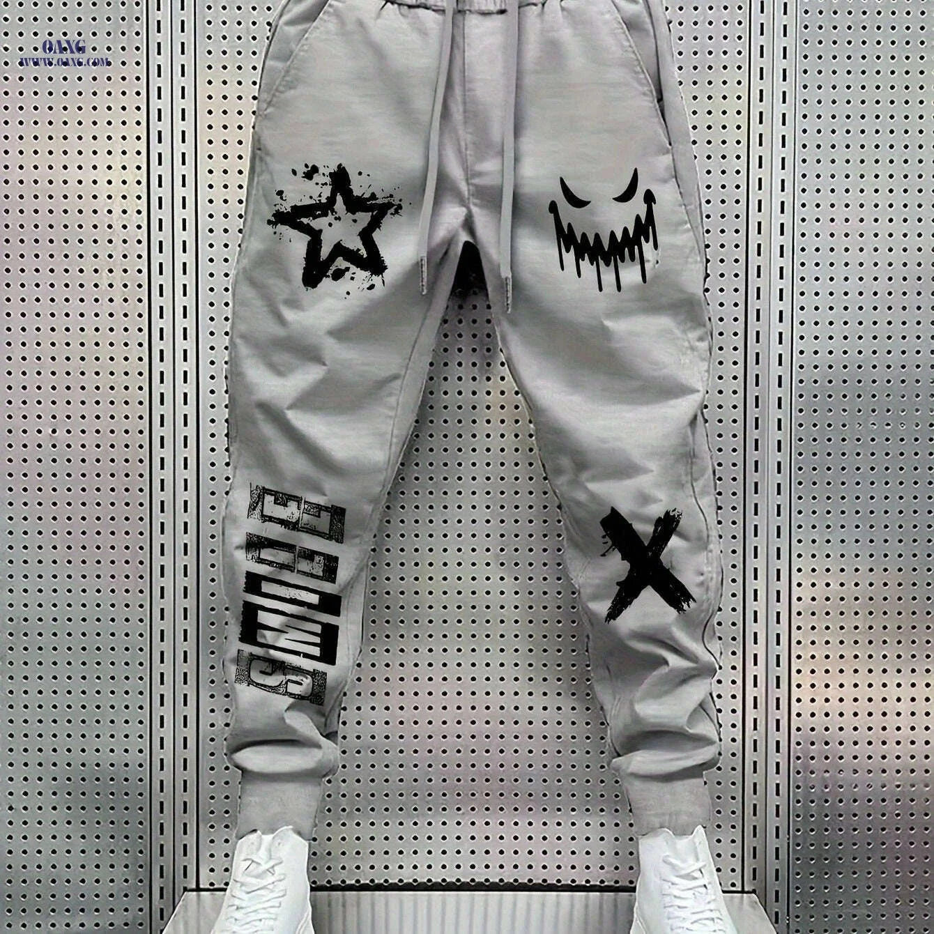 Men's Solid Color Casual Pants - All-Season, Machine Washable Dress Trousers   OAXG Black / S