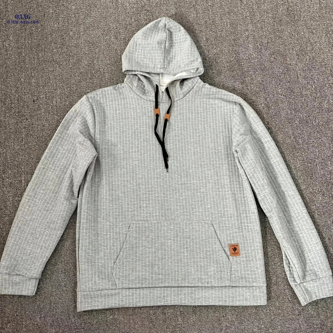 Men's Solid Color Hoodie - Casual Loose Drawstring Sweatshirt   OAXG 