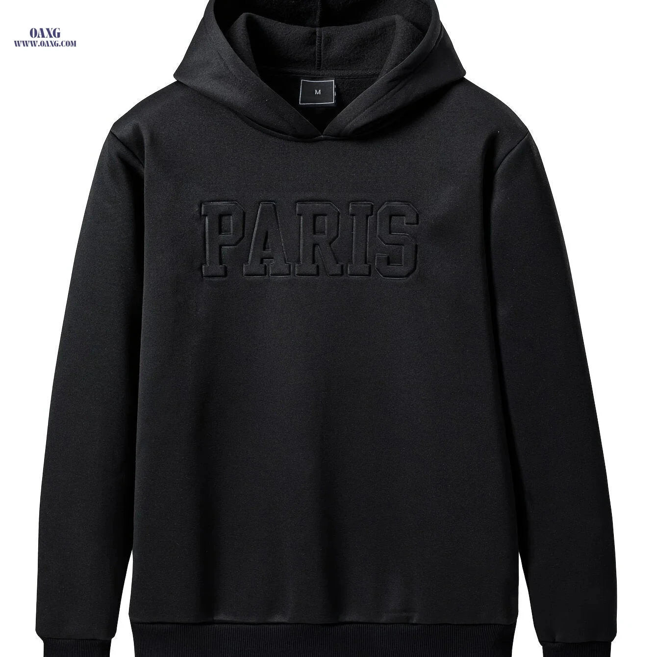 Men's Solid Color Hoodie - Stylish Letter Print, Perfect for Fall   OAXG 