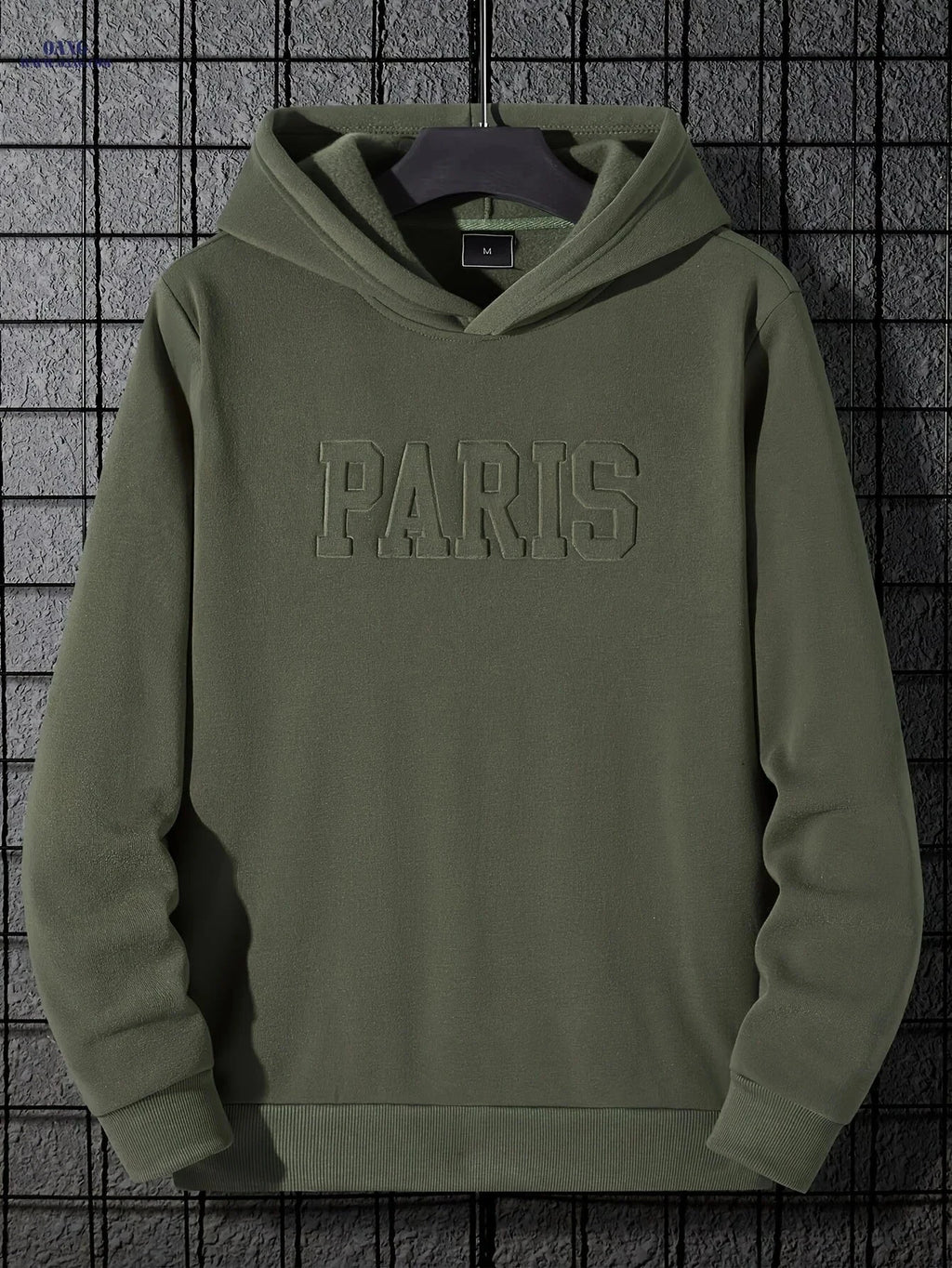 Men's Solid Color Hoodie - Stylish Letter Print, Perfect for Fall   OAXG 
